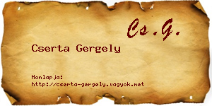 Cserta Gergely névjegykártya